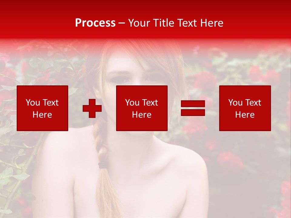 Beauty Red Lips Innocence PowerPoint Template