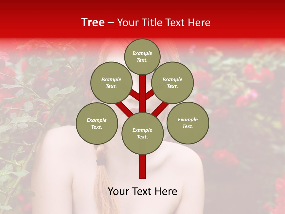 Beauty Red Lips Innocence PowerPoint Template