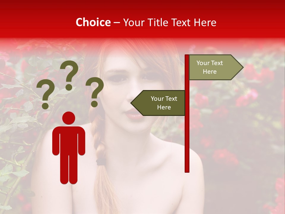 Beauty Red Lips Innocence PowerPoint Template