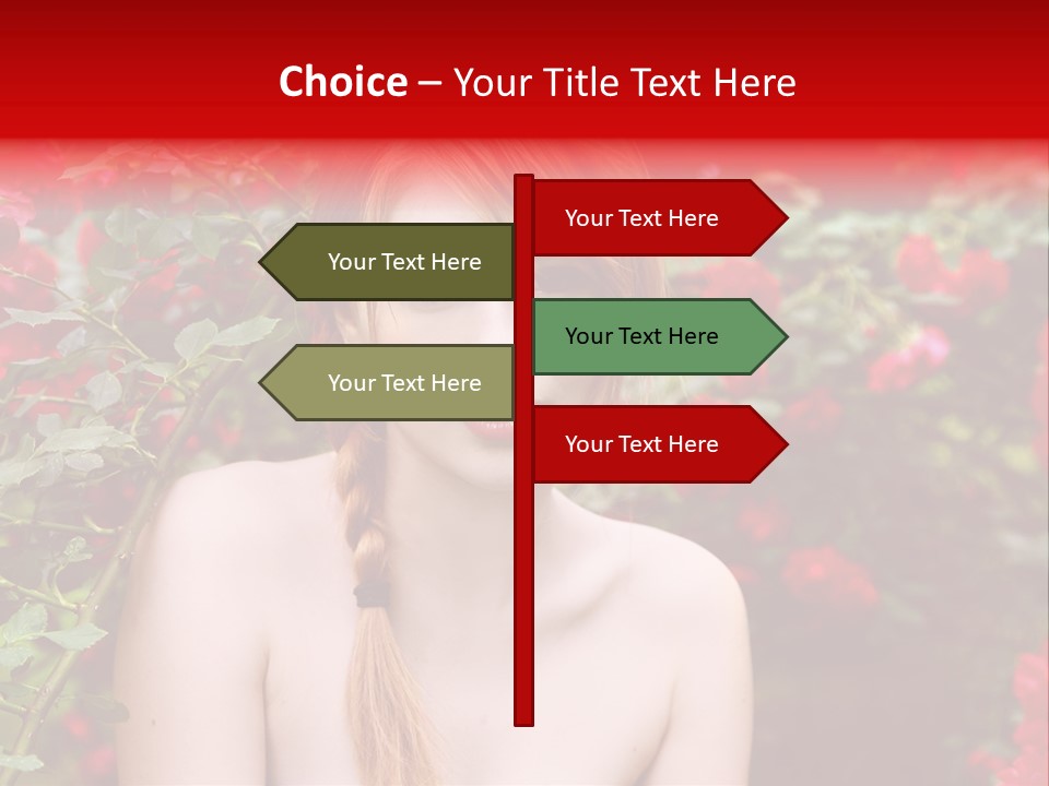 Beauty Red Lips Innocence PowerPoint Template