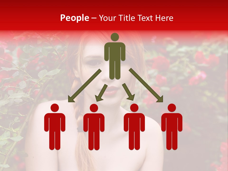 Beauty Red Lips Innocence PowerPoint Template