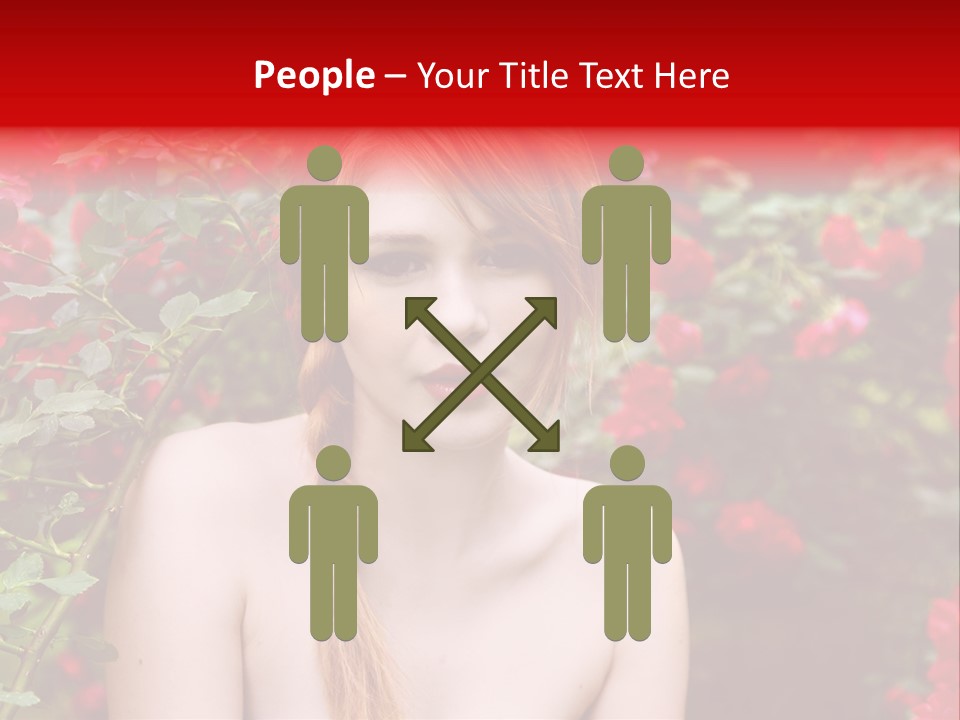 Beauty Red Lips Innocence PowerPoint Template