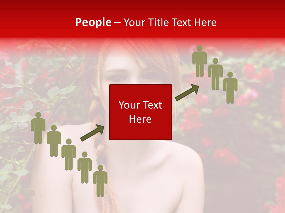 Beauty Red Lips Innocence PowerPoint Template