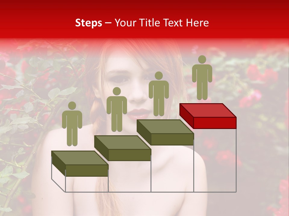 Beauty Red Lips Innocence PowerPoint Template