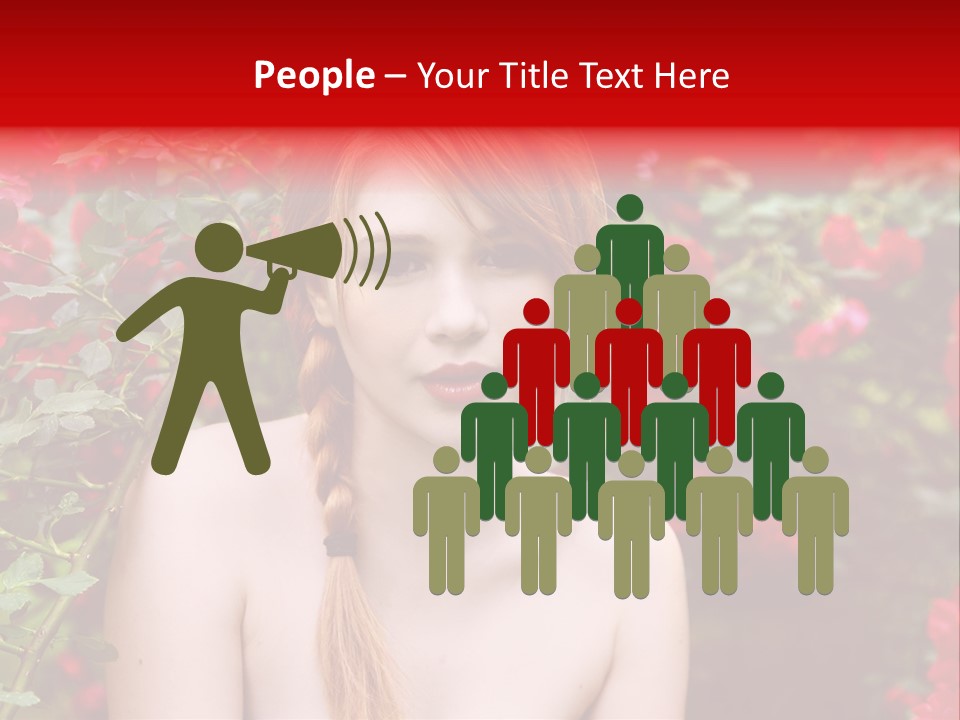 Beauty Red Lips Innocence PowerPoint Template