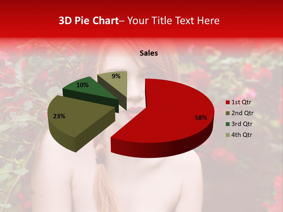 Beauty Red Lips Innocence PowerPoint Template
