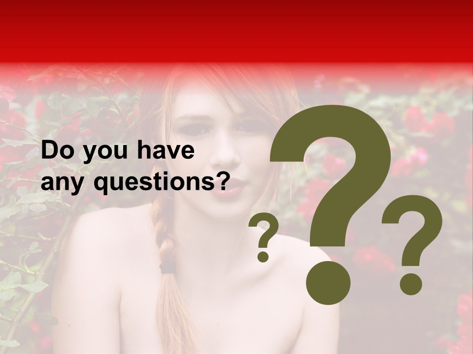 Beauty Red Lips Innocence PowerPoint Template