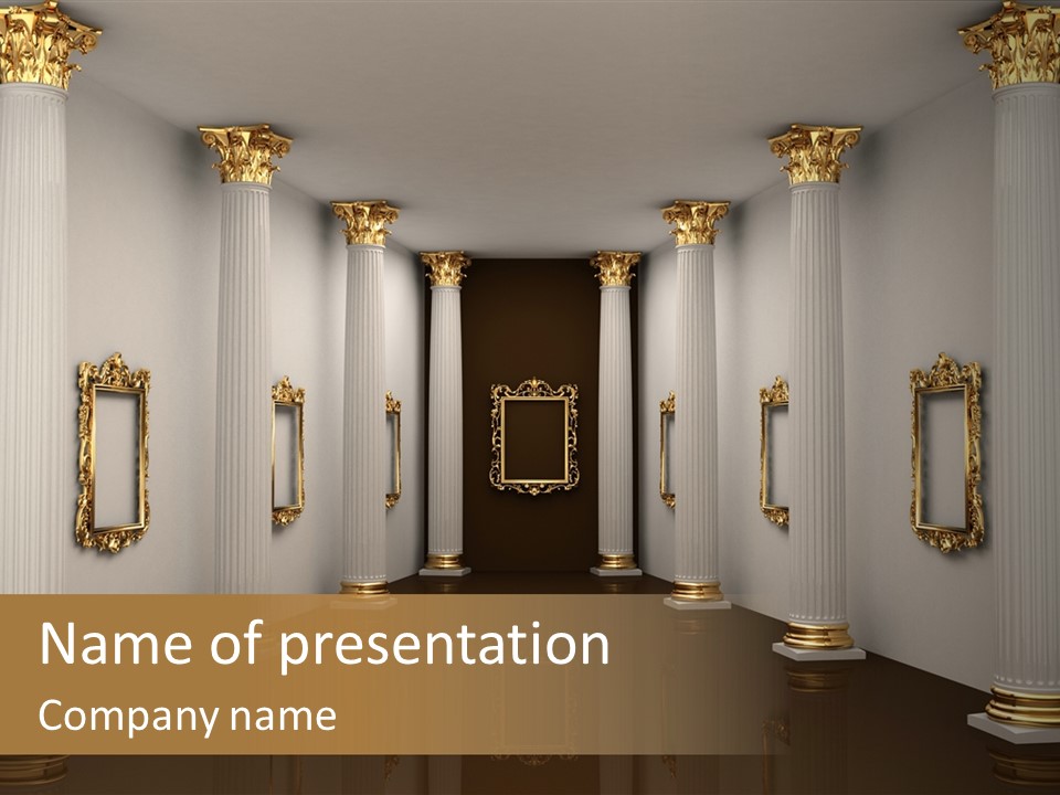 Gold Classical Photograph PowerPoint Template