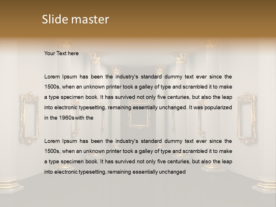 Gold Classical Photograph PowerPoint Template