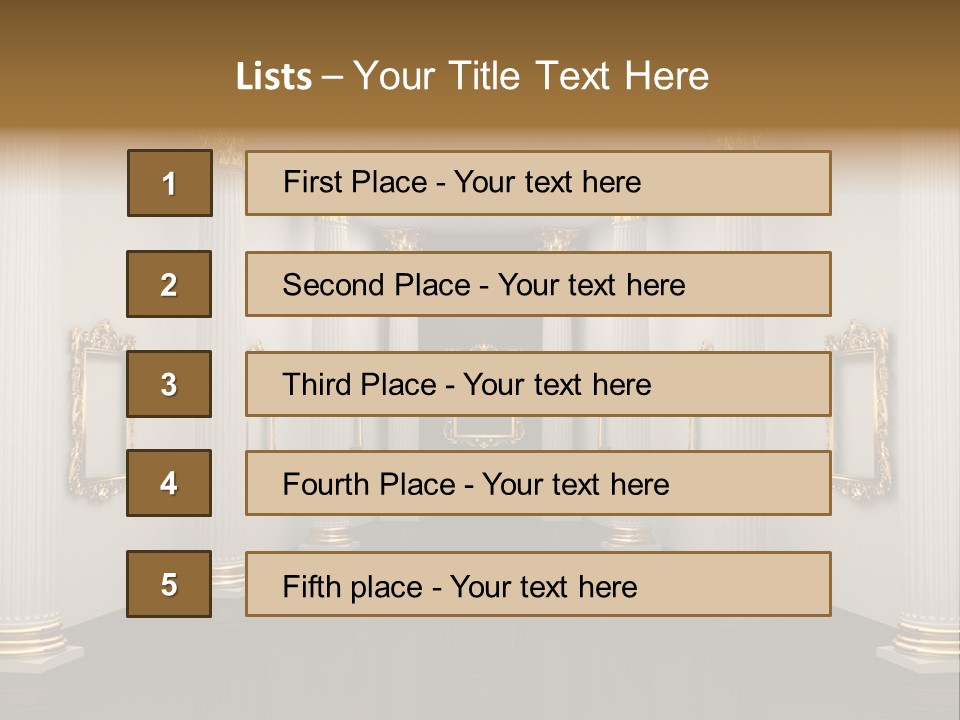 Gold Classical Photograph PowerPoint Template