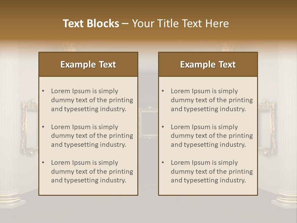 Gold Classical Photograph PowerPoint Template
