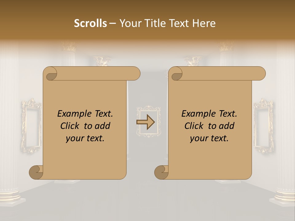 Gold Classical Photograph PowerPoint Template