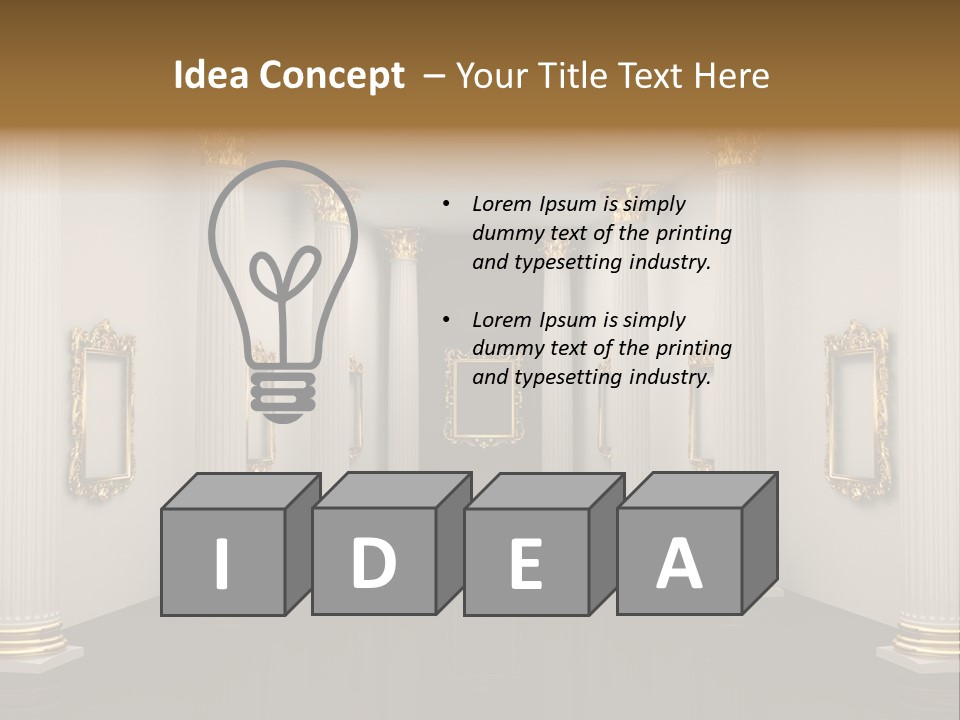 Gold Classical Photograph PowerPoint Template