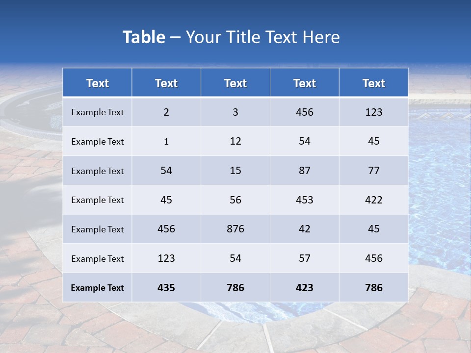 Detail Renovation Inground PowerPoint Template