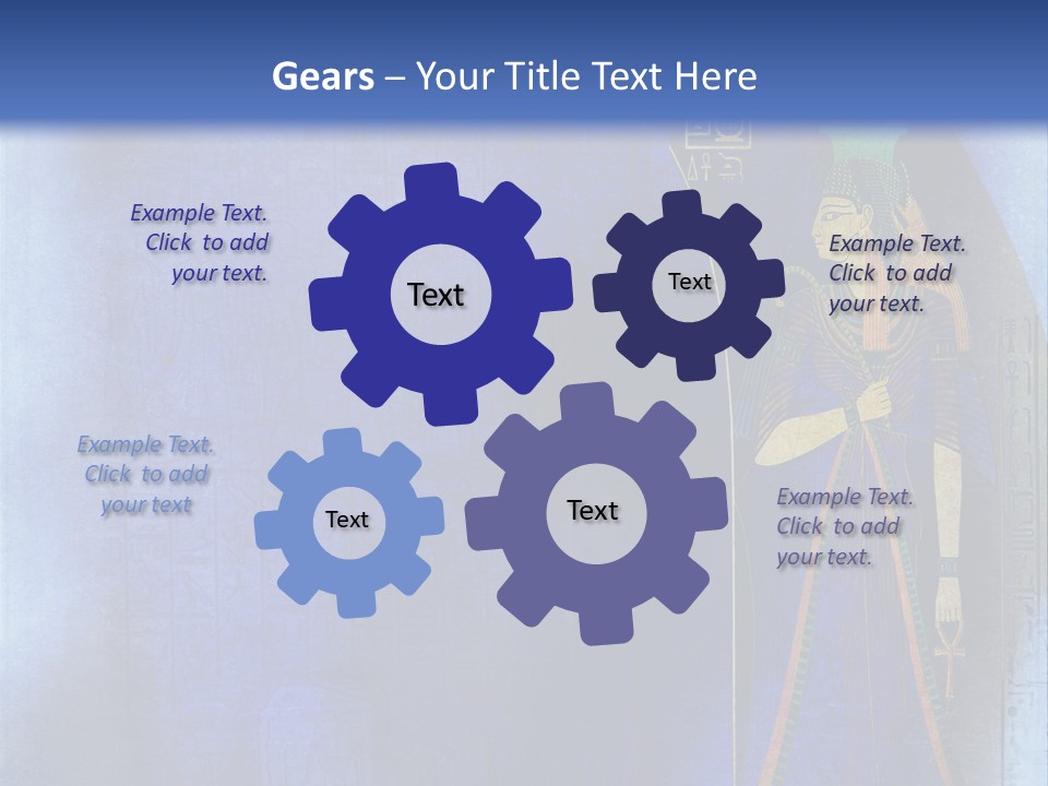 Blue Wallpaper Vintage PowerPoint Template