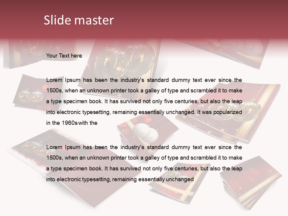 Notebook Red Asterisk PowerPoint Template