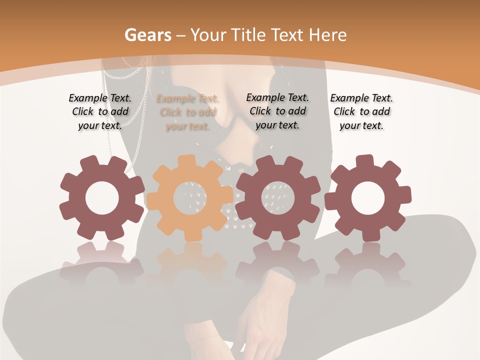 Woman Red Lips Beauty PowerPoint Template