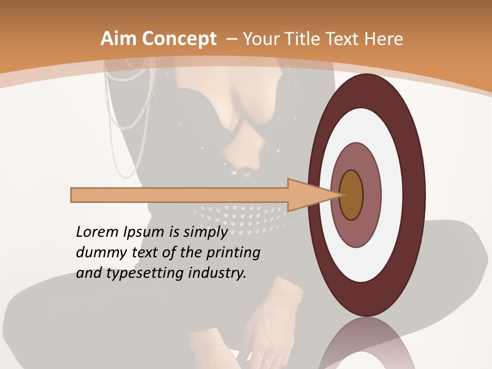 Woman Red Lips Beauty PowerPoint Template