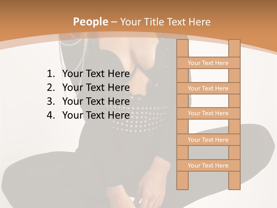 Woman Red Lips Beauty PowerPoint Template