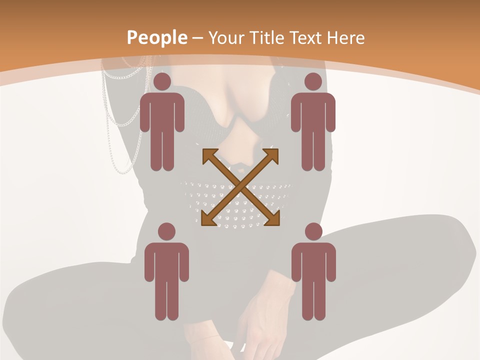 Woman Red Lips Beauty PowerPoint Template