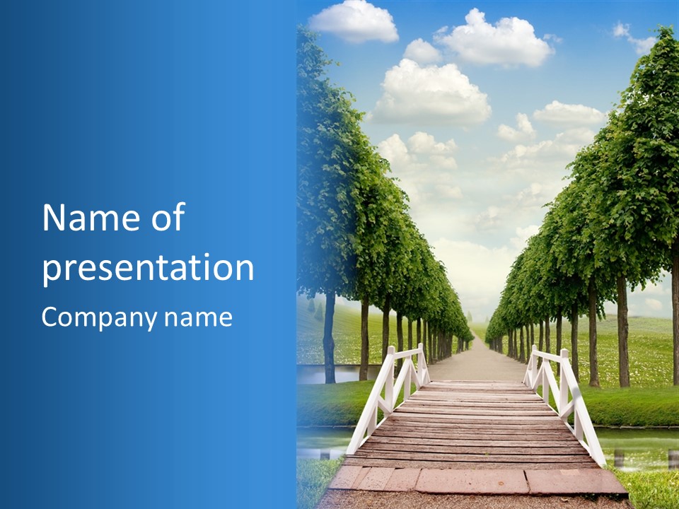 Park Way Foliage PowerPoint Template