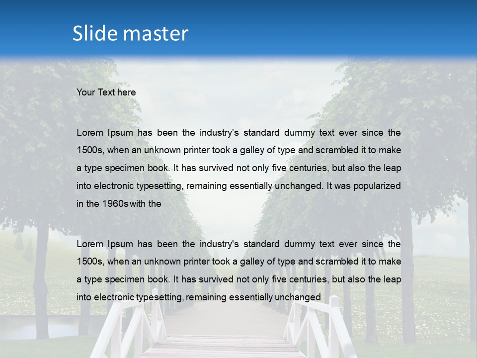 Park Way Foliage PowerPoint Template