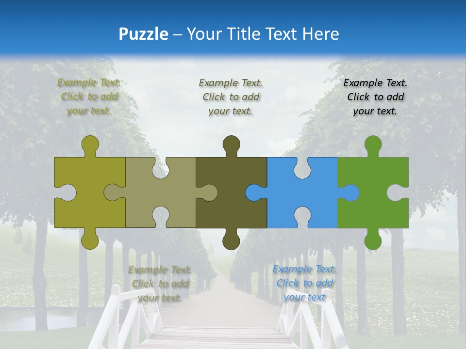 Park Way Foliage PowerPoint Template