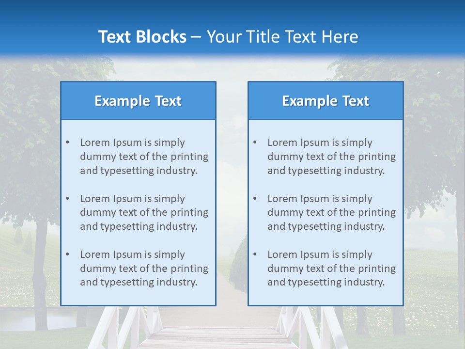 Park Way Foliage PowerPoint Template