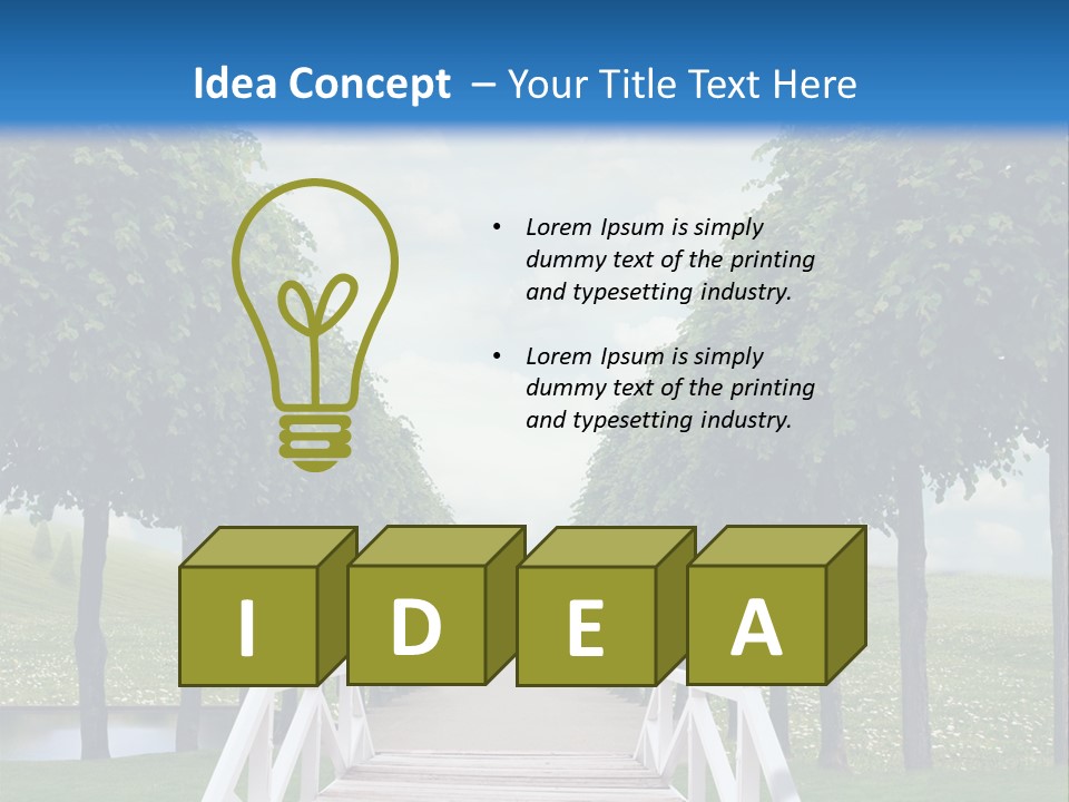 Park Way Foliage PowerPoint Template