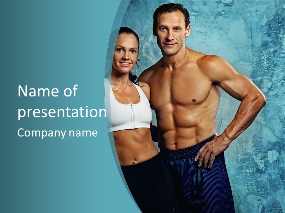 Muscular Caucasian Energy PowerPoint Template