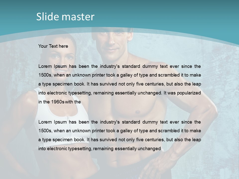 Muscular Caucasian Energy PowerPoint Template