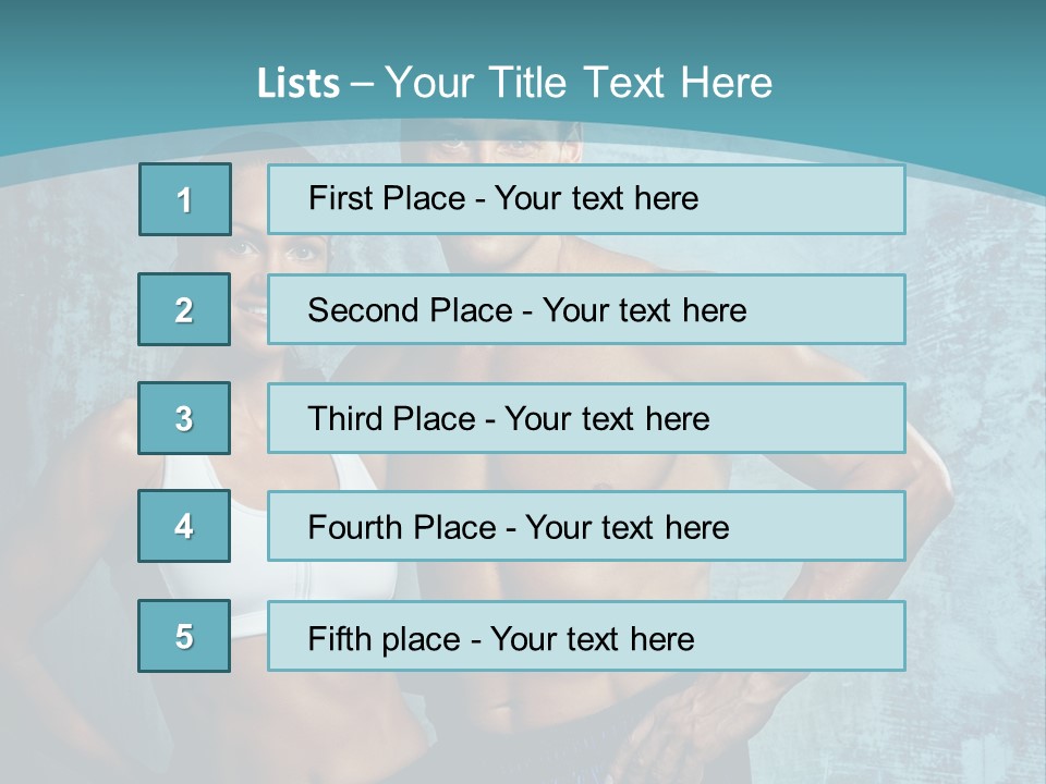 Muscular Caucasian Energy PowerPoint Template