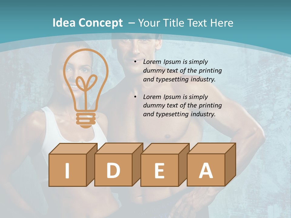 Muscular Caucasian Energy PowerPoint Template