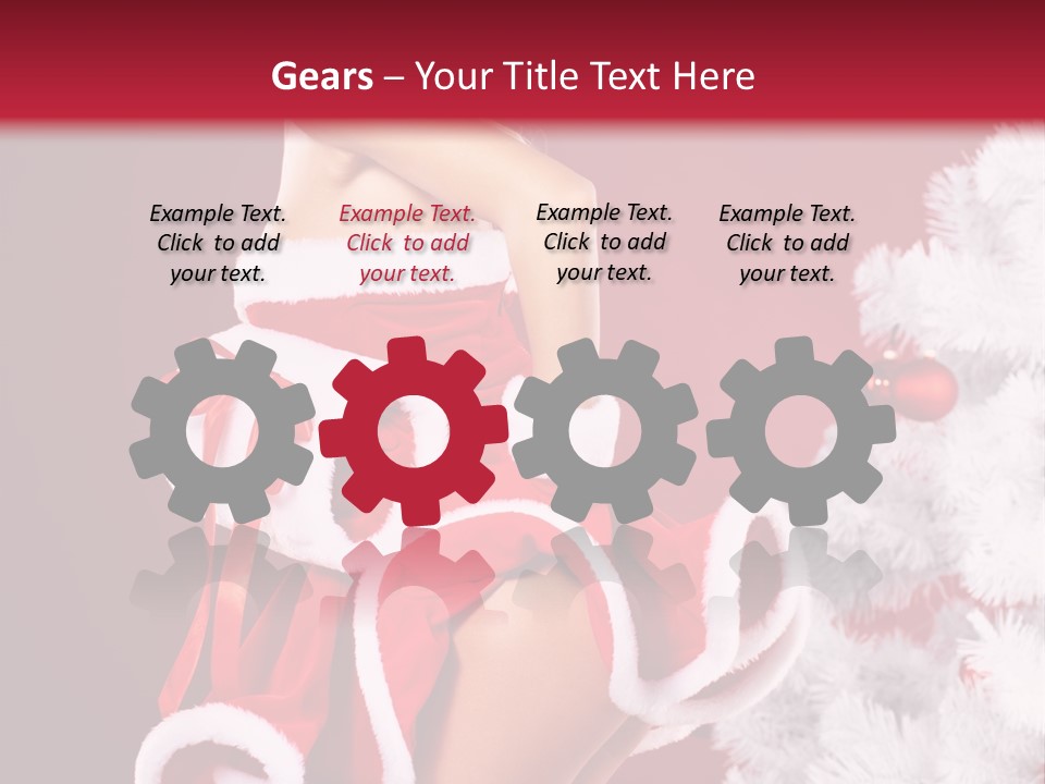 Gift Celebration Girl PowerPoint Template