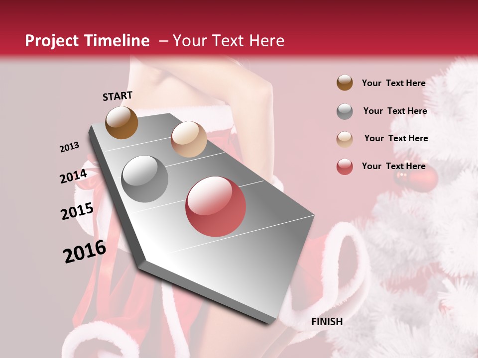 Gift Celebration Girl PowerPoint Template