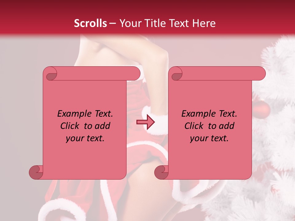 Gift Celebration Girl PowerPoint Template