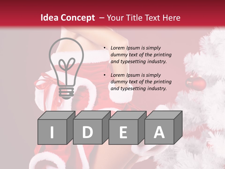 Gift Celebration Girl PowerPoint Template