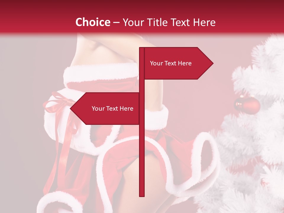 Gift Celebration Girl PowerPoint Template