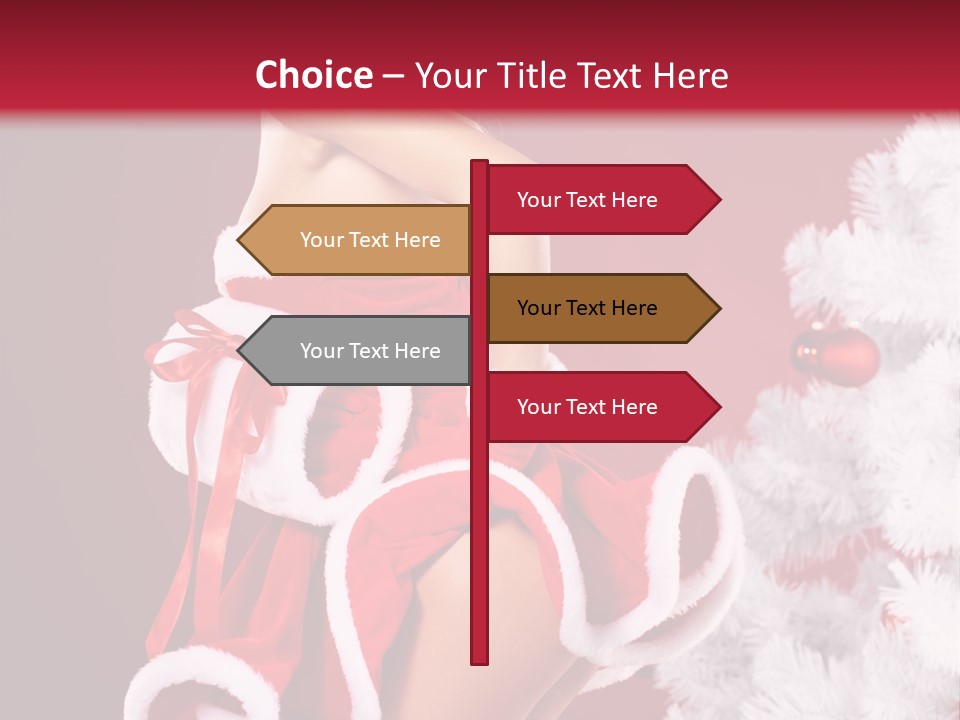 Gift Celebration Girl PowerPoint Template