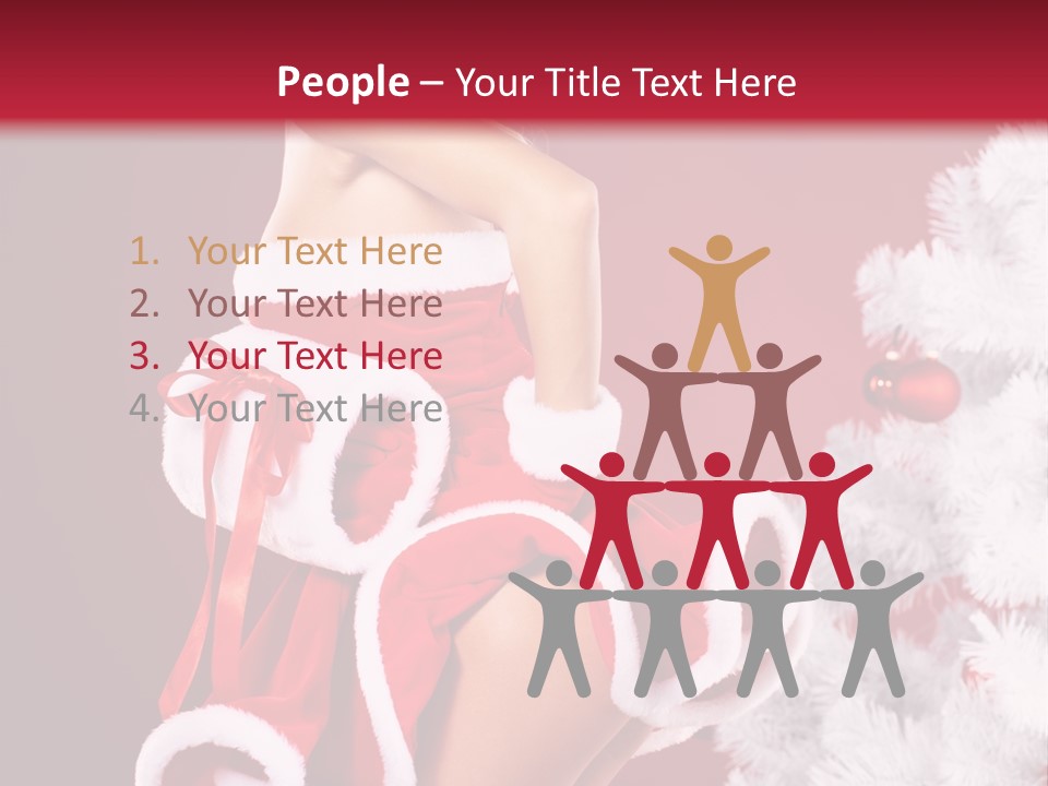 Gift Celebration Girl PowerPoint Template