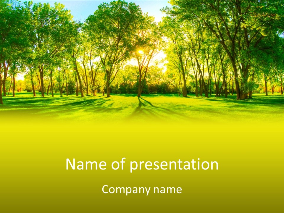 Spirituality Landscape Forest PowerPoint Template