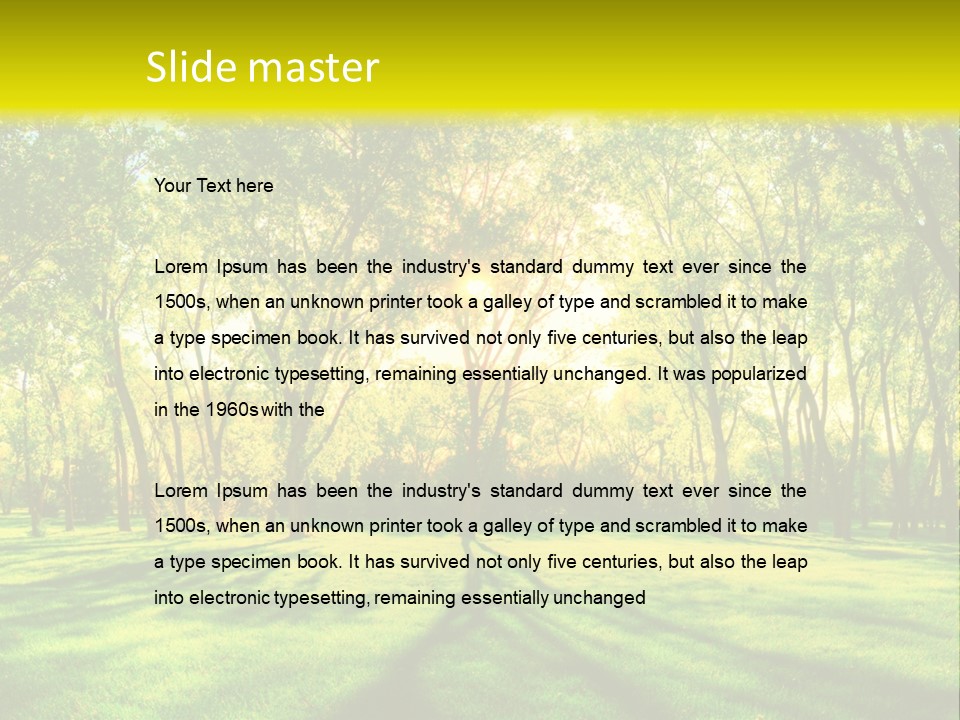 Spirituality Landscape Forest PowerPoint Template