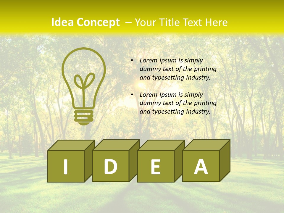 Spirituality Landscape Forest PowerPoint Template