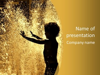 Backlit Fountain Summer PowerPoint Template