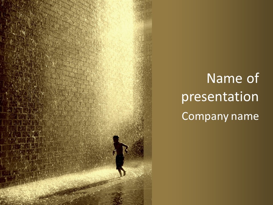 Freedom Child Wet PowerPoint Template