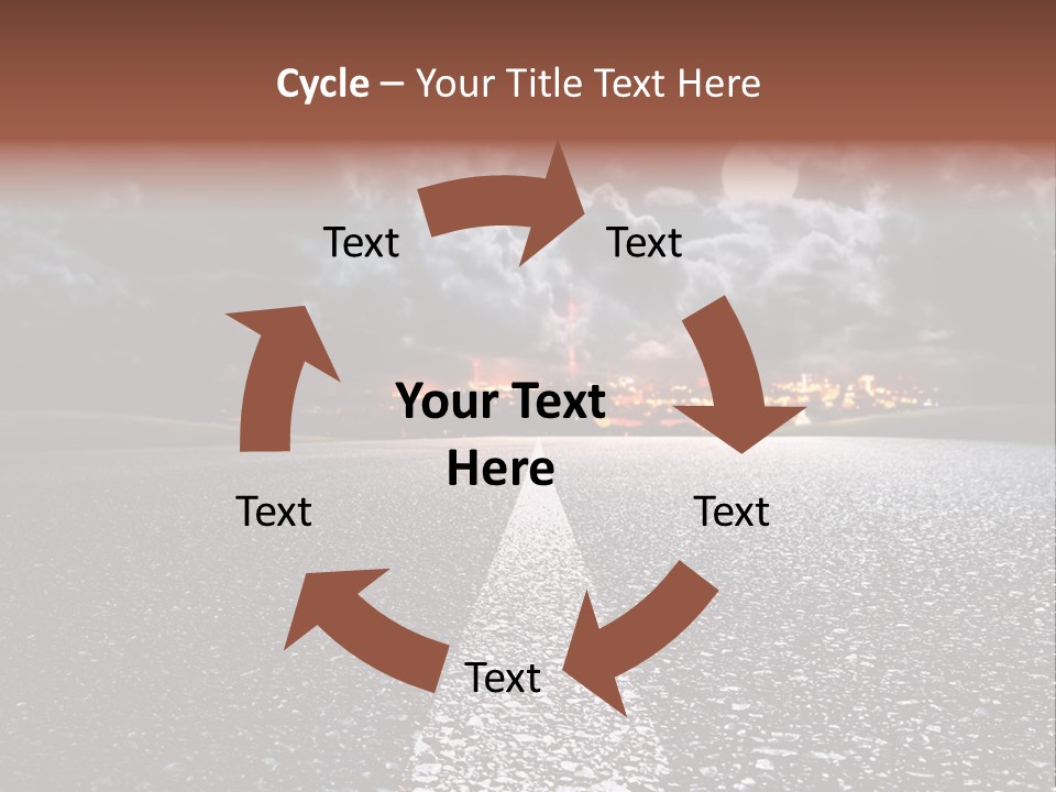Transport Lit Arrive PowerPoint Template
