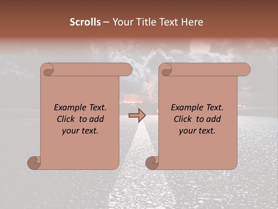 Transport Lit Arrive PowerPoint Template