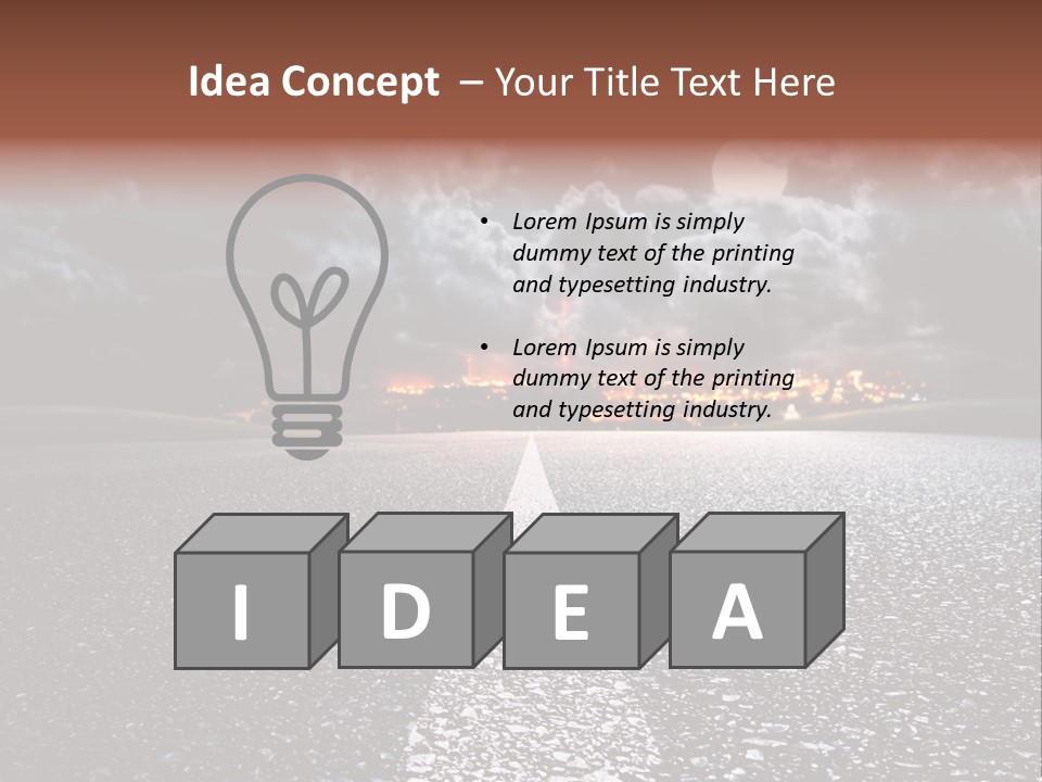 Transport Lit Arrive PowerPoint Template