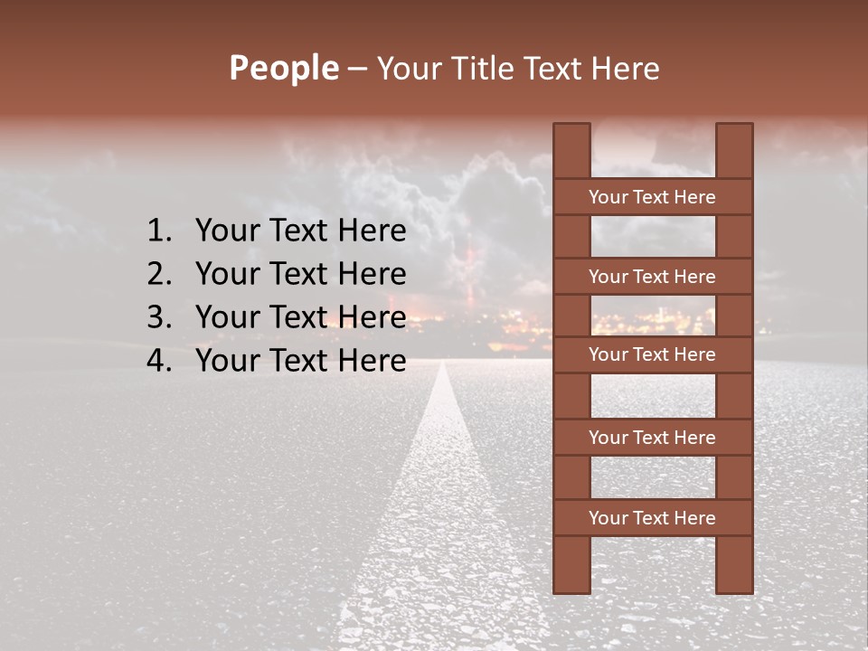 Transport Lit Arrive PowerPoint Template