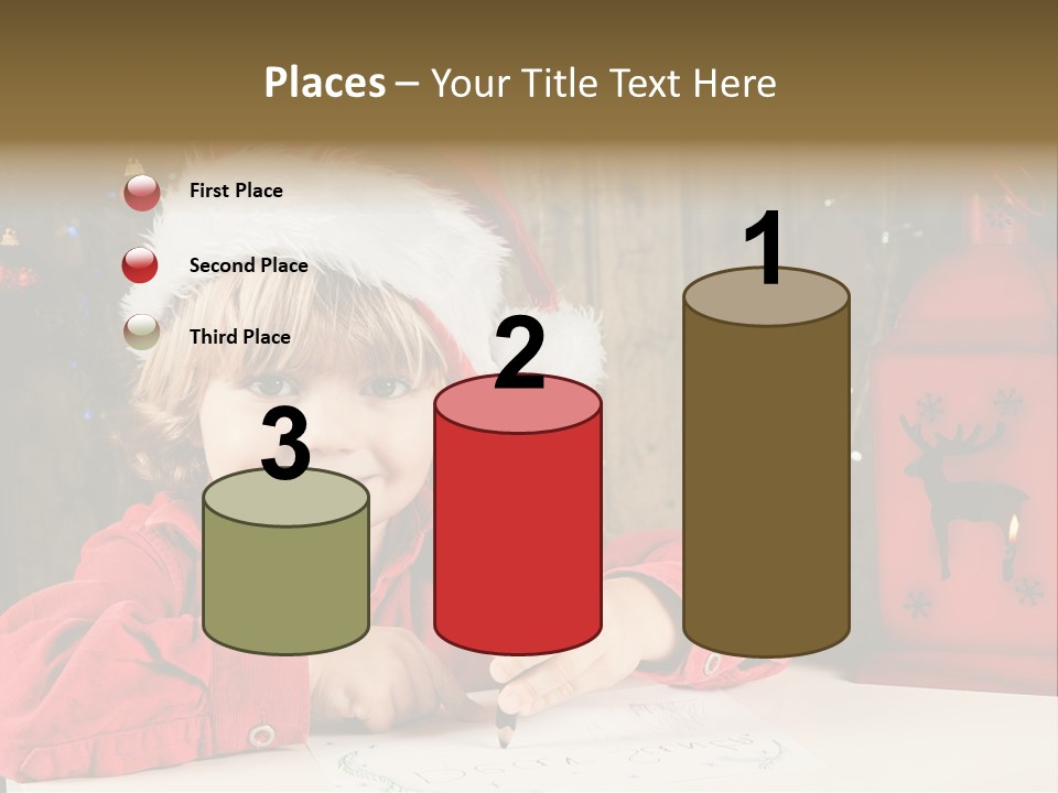 Cute One Person Lantern PowerPoint Template